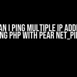 How can I ping multiple IP addresses using PHP with PEAR Net_Ping?