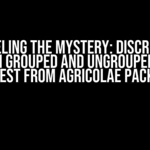 Unraveling the Mystery: Discrepancy between Grouped and Ungrouped Output of HSD.test from agricolae Package in R